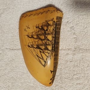 Vintage carved whale bone